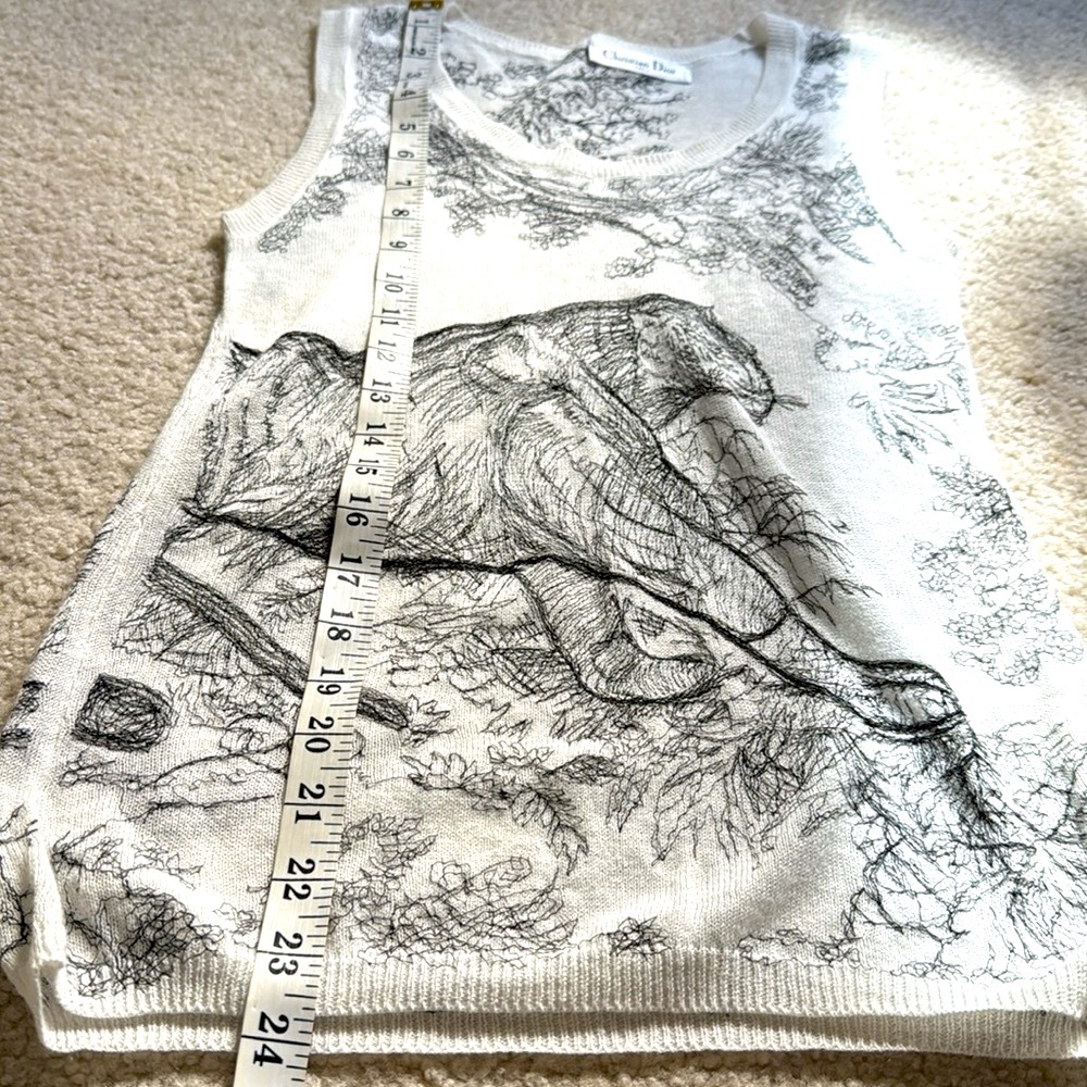 DIOR “Riviera” Collection Cashmere embroidered tank top (Please read note) - Picture 7 of 7